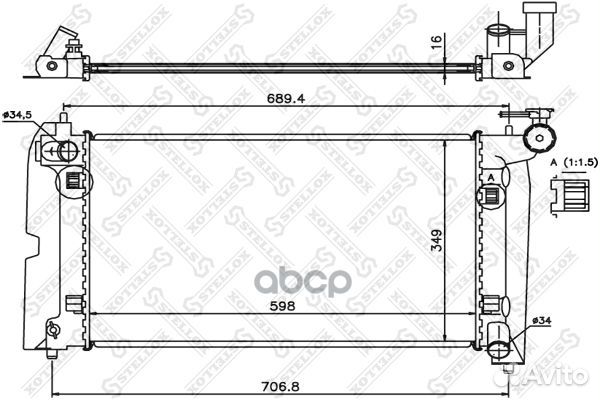 10-25362-SX радиатор системы охлаждения Toyota