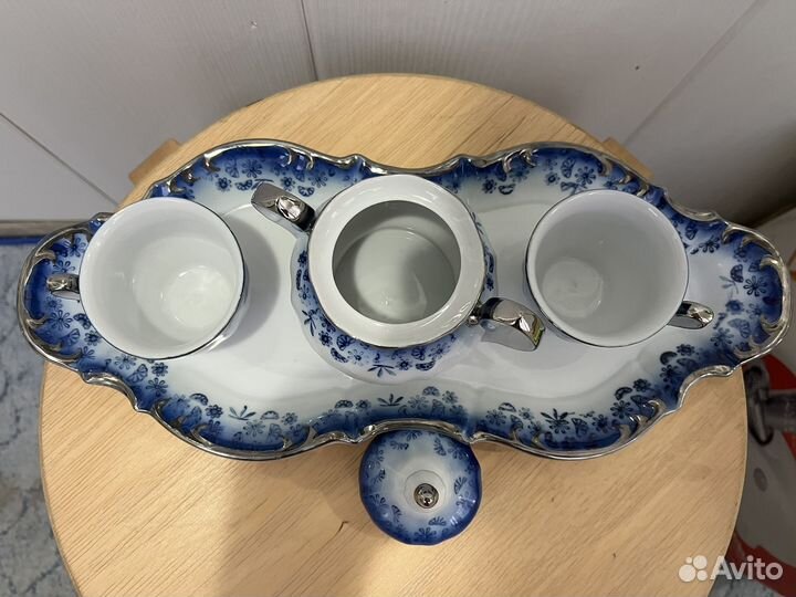 Набор кофейных чашек сахарница блюдо