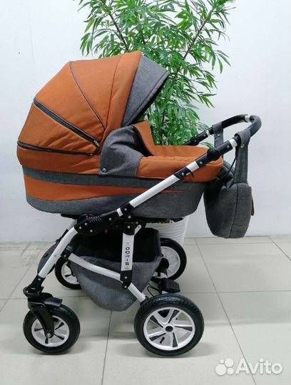 Коляска 2в1 Marimex Doris (графит с терракотом)