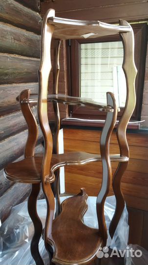 Подставка для цветов напольная деревянная