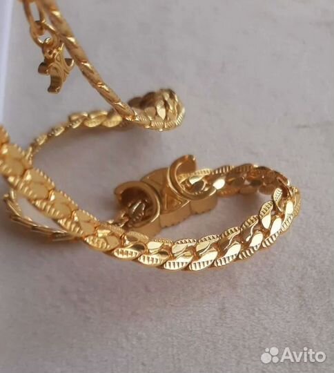 Цепь чокер колье Celine золот