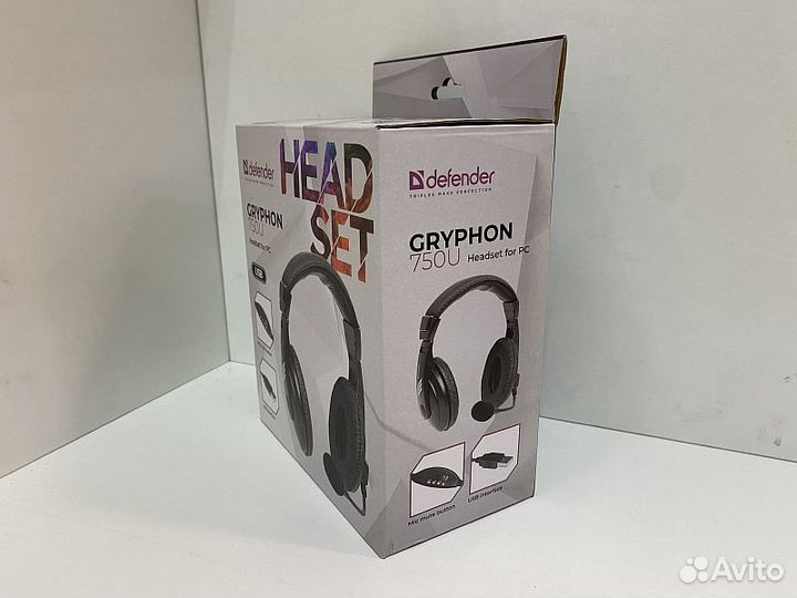 Наушники Проводные Накладные Defender Gryphon 750U