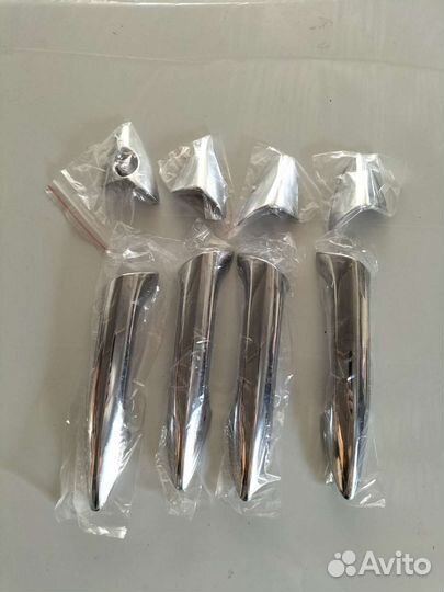 Хром накладки на дверные ручки хендай солярис