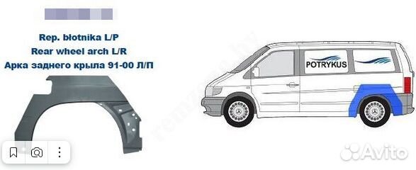 Арка (ремчасть крыла) Mercedes-Benz Vito W638