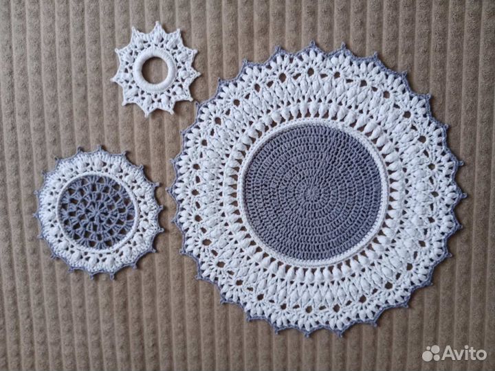 Сервировочные салфетки. Набор. Ручная работа