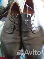 Мужские чёрные кожаные туфли 44 р-ра