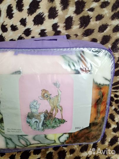 Плед детский плюшевый