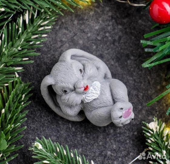 Мыло ручной работы «Зайчики». Символ 2023 года