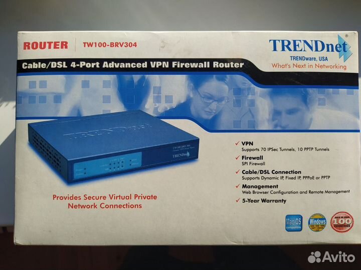 VPN маршрутизатор с брандмауэром TW100-BRV304