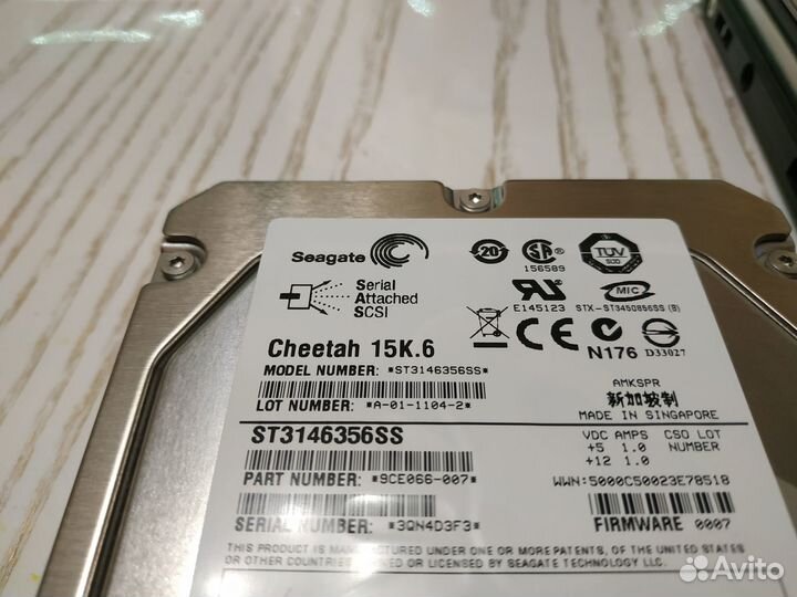 HDD Seagate ST3146356SS Cheetah 15K.6 SAS 146GB