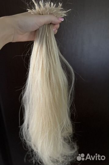 Волосы для наращивания блонд бу