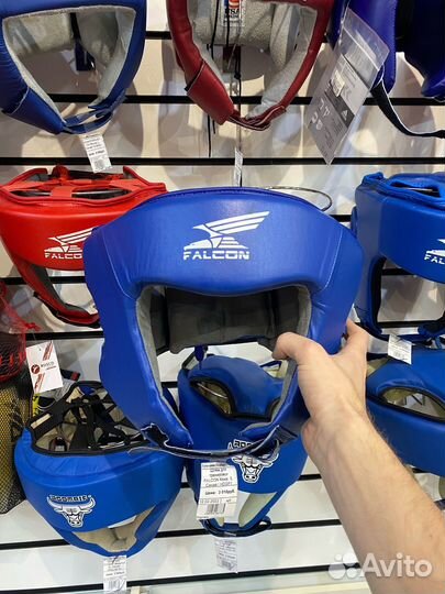 Шлем для тренировок Falcon Кожа Синий