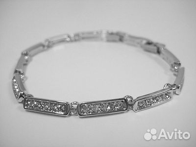 Теннисный браслет винтажный