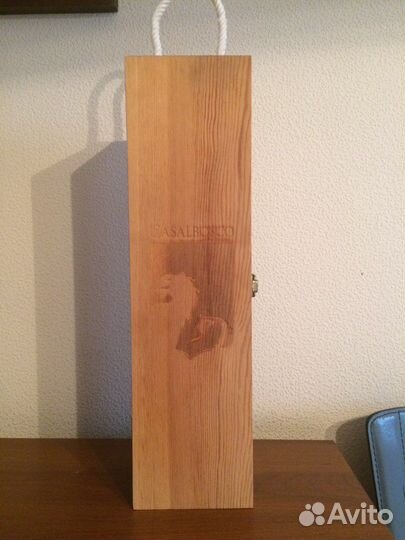 Подарочная деревянная коробка-футляр для бутылки