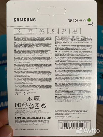 Новая Карта памяти MicroSD Samsung 32 GB EVO plus