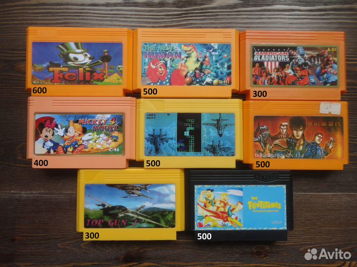 Картриджи Денди с восстановленными наклейками