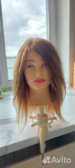 Учебная голова натуральные волосы