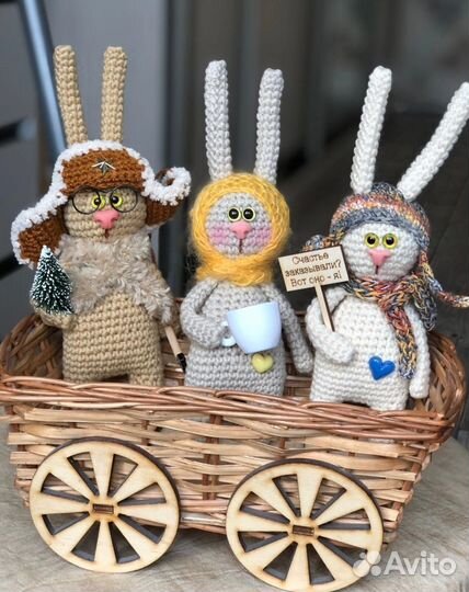 Зайцы.Готовы к приключениям.Ручная работа