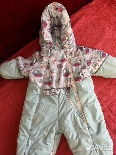 Зимний комбинезон для девочки 74 80