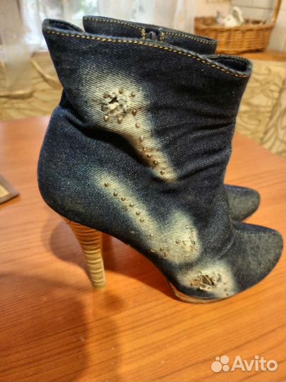 Джинсовые ботильоны