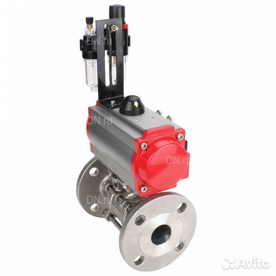 Кран шаровой DN.ru BV3232P(3pc) -FP-F-ISO-H Ду65 Ру25, трехсоставной полнопроходной фланцевый, нержа