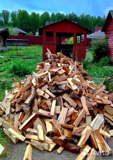 Дрова колотые сухие