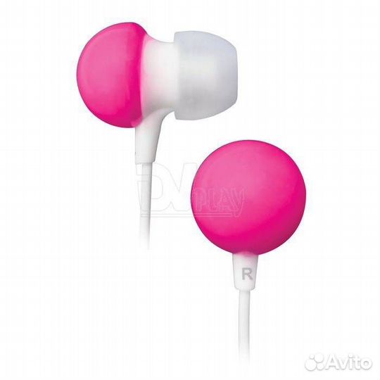 Наушники Perfeo handy с микрофоном, Розовые