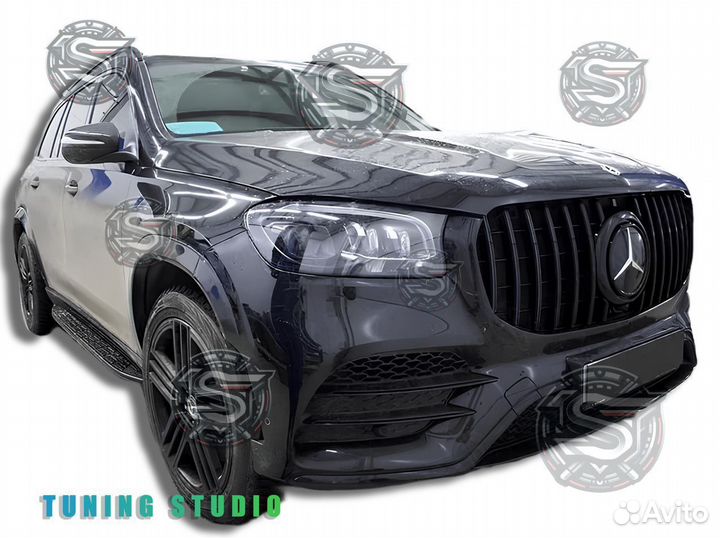 Mercedes gls x 167 решетка радиатора 63 amg черная