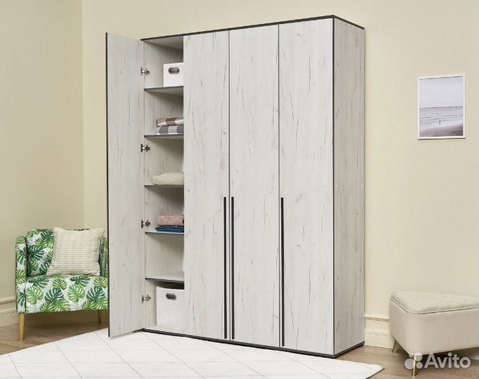 Шкаф крафт белый/графит 1.6м с доставкой