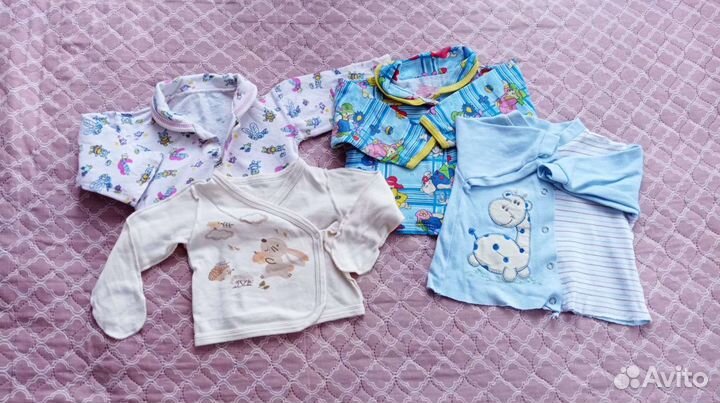 Два пакета вещей для мальчика (0-4 мес)