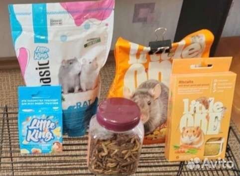 Вещи и корм для грызунов