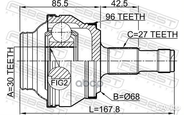 ШРУС MB E-class 212/GLK-class 204/S-class 221