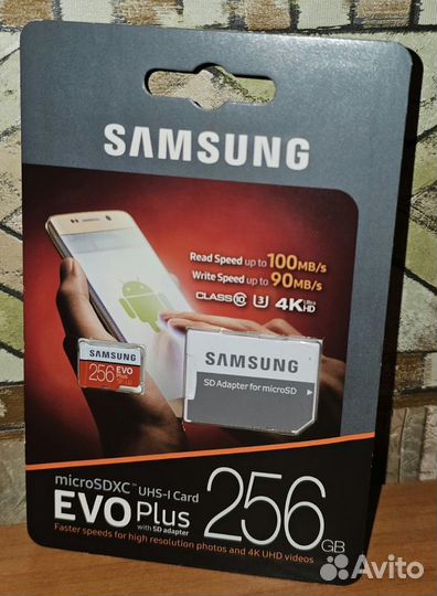 Карта памяти Samsung EVO Plus microsdxc 256GB