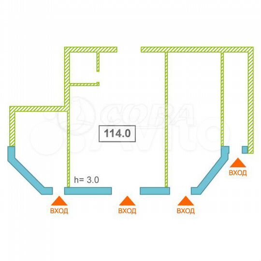 Сдам торговое помещение, 54.6 м²