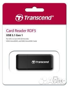 Карт-ридер Transcend RDF5 USB 3.0, SD\microSD