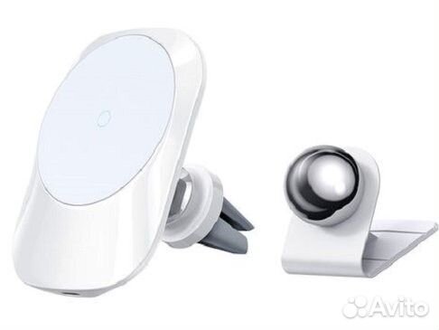 Автодержатель для телефона Магнитный Белый