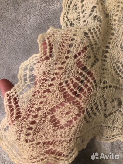 Винтажный кружевной шерстяной платок времен СССР