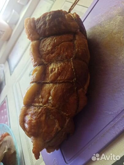 Копчёные куры, мясо, рыба