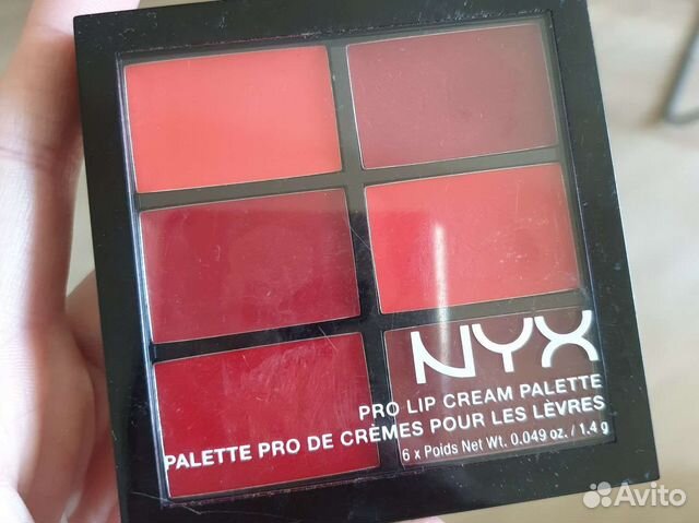 NYX палетка помад для губ, 6 оттенков