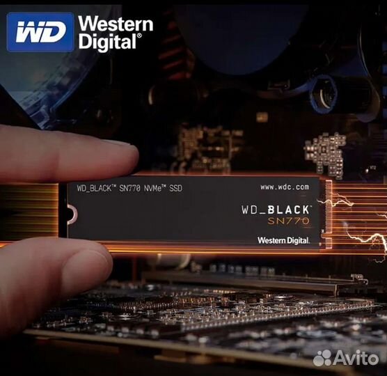 SSD диск 1TB NVMe M.2 2280 WD Black SN770 Новый