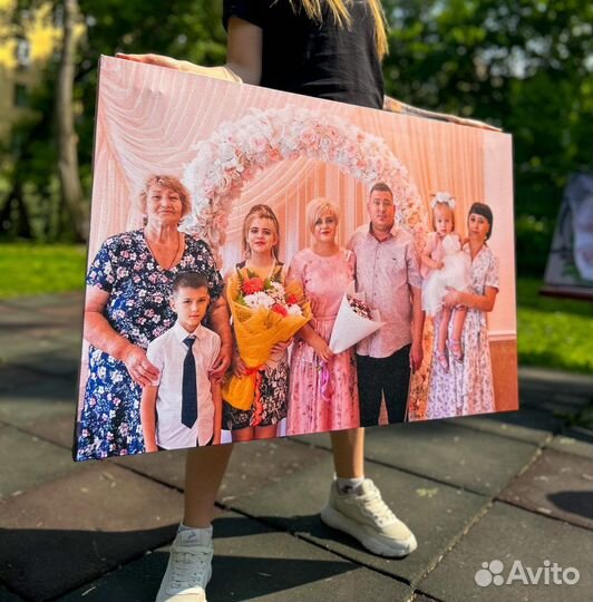 Печать на холсте, портрет по фото