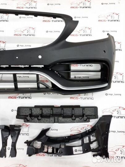 Бампер в стиле C63 AMG на C-Class W205 Рест