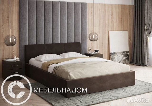 Кровать с мягким изголовьем