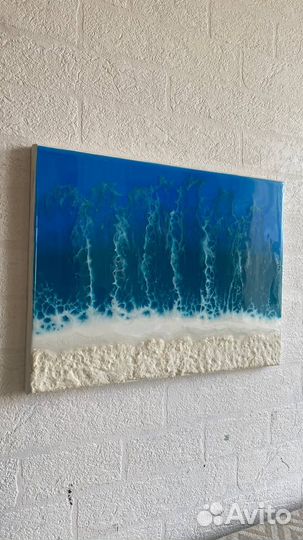 Картина из эпоксидной смолы море
