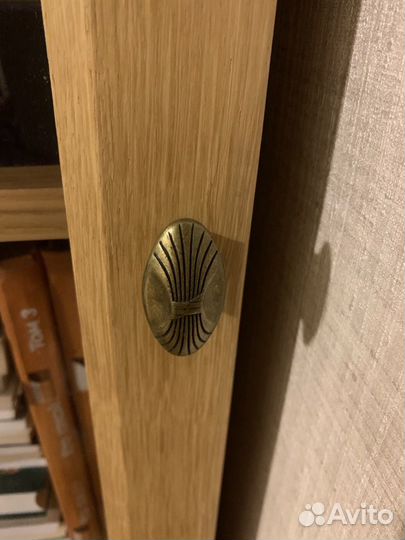 Книжный шкаф IKEA билли с дверками, Дуб шпон