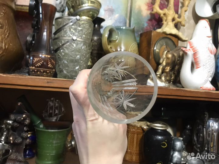 Рог интерьерный хрусталь