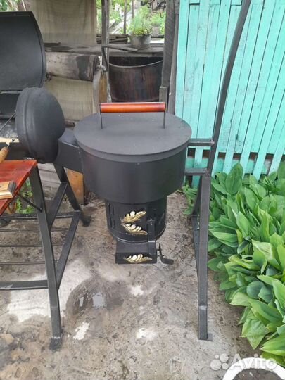 Мангал + печка под казан