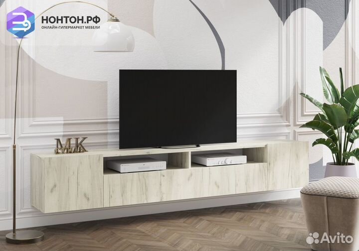 Тумба под тв Соло-16 дуб крафт белый