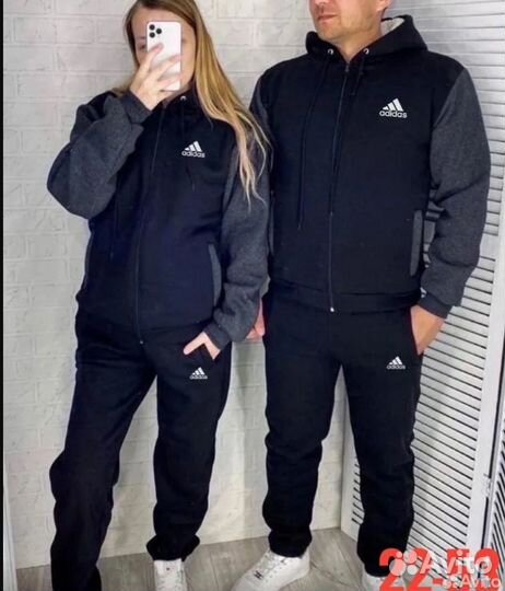 Спортивный костюм Adidas двойка мех