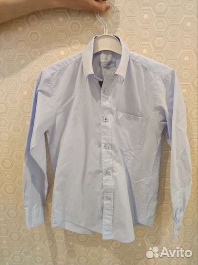 Рубашки школьные, голубая и синяя